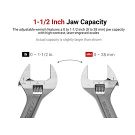 TEKTON Adjustable Wrench Set, 2-Piece (6, 9 in.) - 1-1/2 in. Jaw Capacity | WSA90000