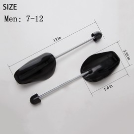 ZJHSXDR 2 Pairs Plastic Shoe Tree Stretcher Shaper for Men (Black)
