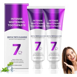 7 Pro Strong Teeth Whitening Toothpaste, 2 Pieces, Intense Whitening 7 Pro, Intensive Teeth Whitening Toothpaste, Fresh Breath, Healthy Gums, Gentle Formula for Whiter Teeth & Fresh Breath