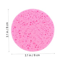 WOONEKY Round Cellulose Makeup Removal Sponges 50pcs 80x80mm Facial Cleansing Sponges for Skin Types for Face Washing and Makeup Removal
