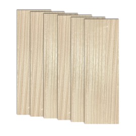 6 Pack Veneered MDF Double Sided Paulownia Wood,MDF Core,6.4mm 1/4th Inch, 5"x15" Chipboard Sheet, Unfinished Wooden Canvas Boards Signs for Crafts
