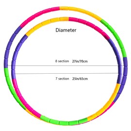 ROHOME Kids Exercise Hoop Detachable & Size Adjustable Hoola Hoop Professional Hoola Rings for Kids Party Games