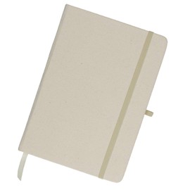 Notebook A4 Squared - Cotton - Hardcover Cover Made of Cotton 70 g/m² Thick Paper Natural Colour 96 Pages | Diary Writing Pad Notepad Notepad Notebook Business Journal (A4)