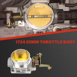 USTAR 1724 62mm Throttle Body Replacement for High Flow Power Plus Series Compatible with Jeep Wrangler Cherokee YJ TJ XJ ZJ WJ 1991-2003 4.0L