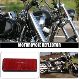 X AUTOHAUX 2 Pcs 87.5mm Red Universal Rectangular Reflective Warning Reflector
