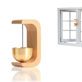 TUDOUZZZ Buddhist Utensils, Orin, Buddhist Utensils, Modern Orn, Brass, Natural Wood, Amulet, Good Luck, Beautiful Sound, Mini Base, Stylish, Portable and Convenient Bowl