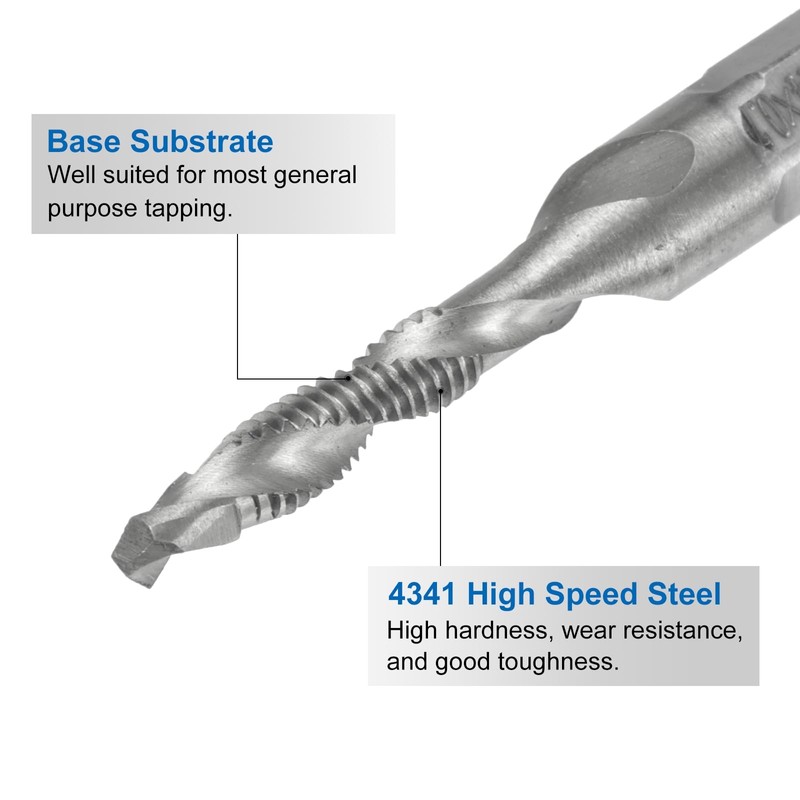 sourcing map 5pcs Combination Drill and Tap Bits, Metric M6