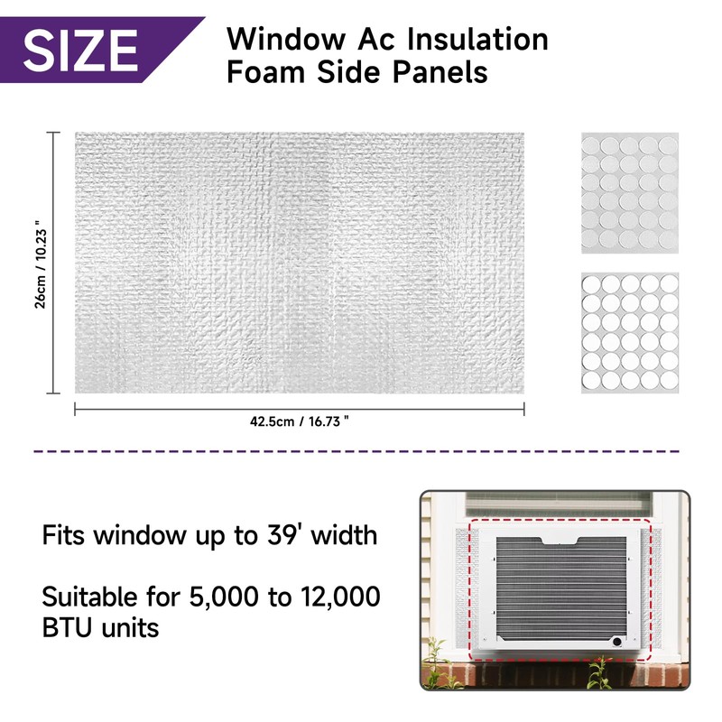 YYGCL Window Air Conditioner Insulated Foam Panels, Air Conditioner Window