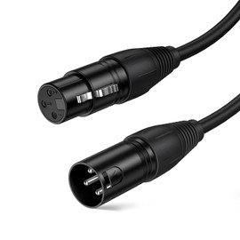 CableCreation CableCreation XLR Microphone Cable, 6 FT XLR Male to XLR Female Balanced 3 PIN Mic Cables, Black
