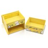 Foldable Collapsible Storage Organizer Box for Desk with Flip Top