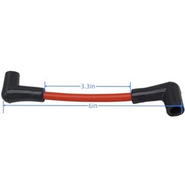 2 cables de bobina de encendido para bujía 18-8816 de 6 pulgadas, compatibles con OMC Johnson Evinrude V4-V6 de 10-235 HP, intercambiables con 582365 