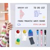 Magnetic Fridge Whiteboard Set: Dry Erase White Board, Magnets (Bonus),