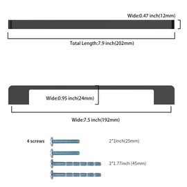 KNOKLOCK 10 Pack 7.5 Inch(192mm) Kitchen Cabinet Handles Matte Black Cabinet Pulls Kitchen Cabinet Hardware Drawer Pulls for Cupboard Wardrobe