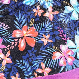 Belovance - Maillot para niñas con pantalones cortos, diseño de mariposas brillantes, sin mangas, color rosa, Floral, 4-5 Años