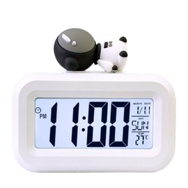 Cute Cartoon LED Electronic Clock Calendar Alarm Clock Temperature Display Multifunctional Clear Screen for Kids Room Eye Protecting (Astronaut)