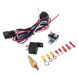 Radiator Fan Relay Kit, Radiator Fan Relay Kit Thermoat Temperature Switch Accessory for Vehicle Assembly, Default