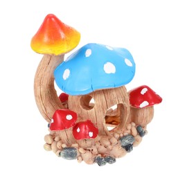 Kisangel Mushroom House Aquarium Fish Tank Decorations Shrimp Home Fish Tank Supplies