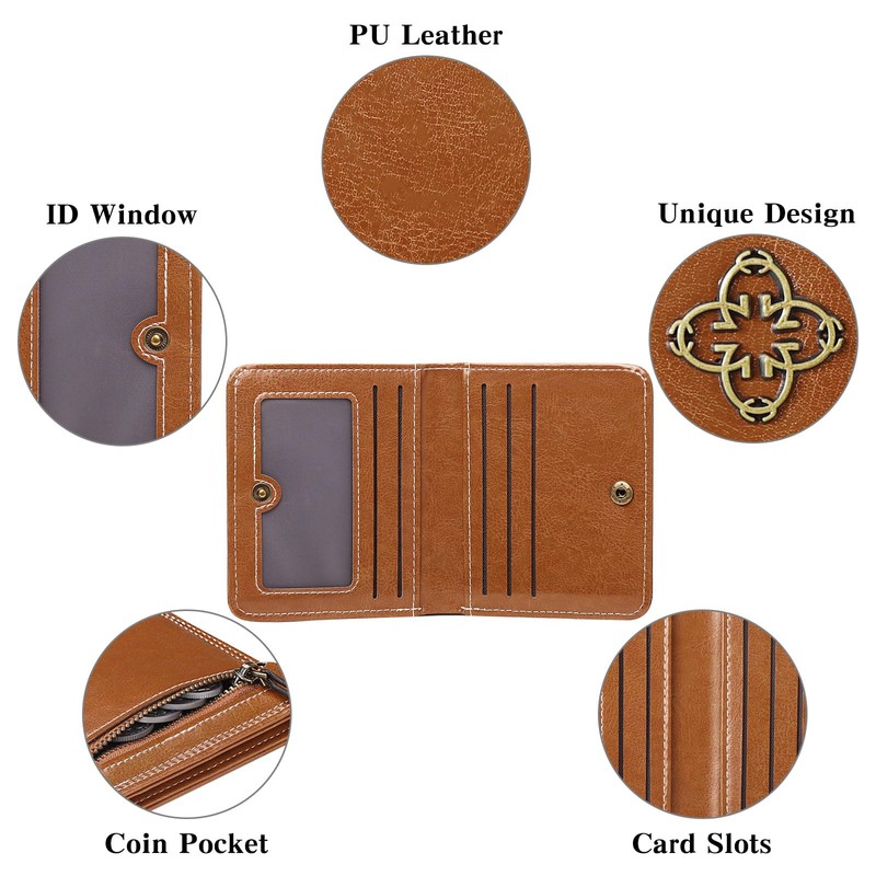 LEEXTON Women's Small Purse with RFID Protection, Mini Short Purse