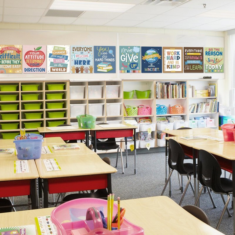 Adduster 12 Pack Inspirational Classroom Posters - Middle and High