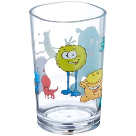 Emsa Kids Drinking Glass 0.2 Litre Monster Design Blue/Yellow