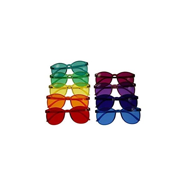 Color Therapy Glasses Round Style Set of 7 Colors