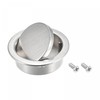 uxcell Finger Flush Pull Handle Outer Dia. 42mm/1.65" Brushed Silver