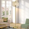 Luvkczc Gold Crystal Floor Lamp, 64" Tall Elegant Standing Lamp