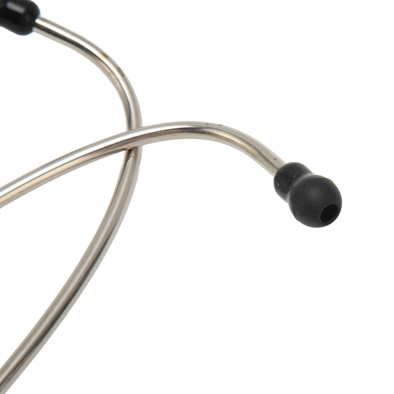Medical Stethoscope Dual Head Clear Transmission Soft Ear Plugs Stainless