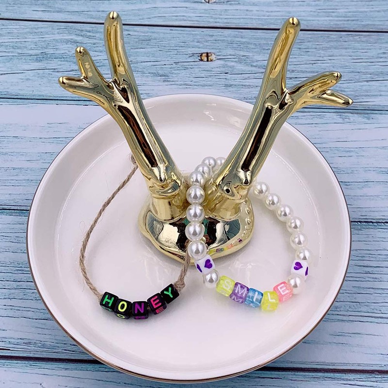 1000 Pcs Letter Beads Acrylic Cube Beads Alphabet Beads Number