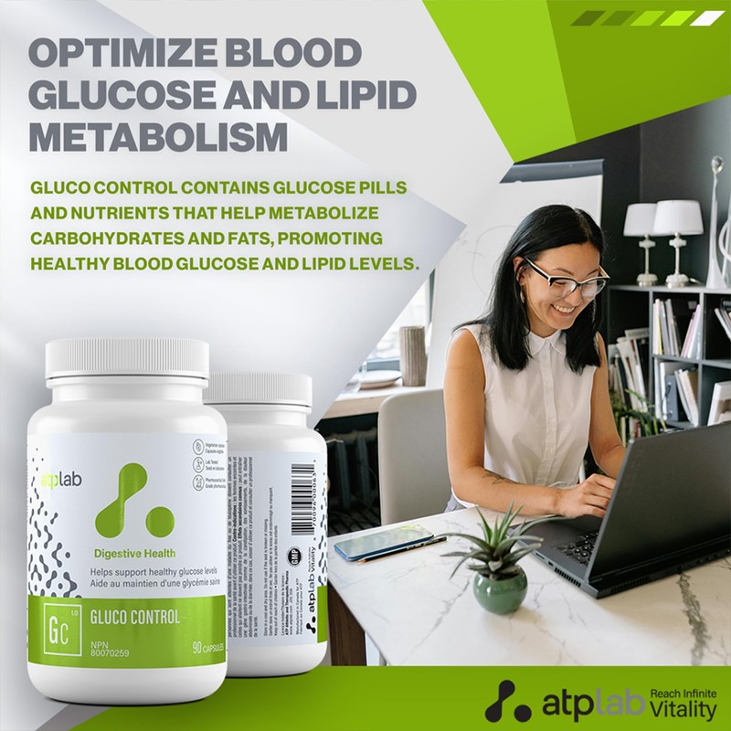ATP LAB - Gluco Control 90 Capsules - Digestive Health