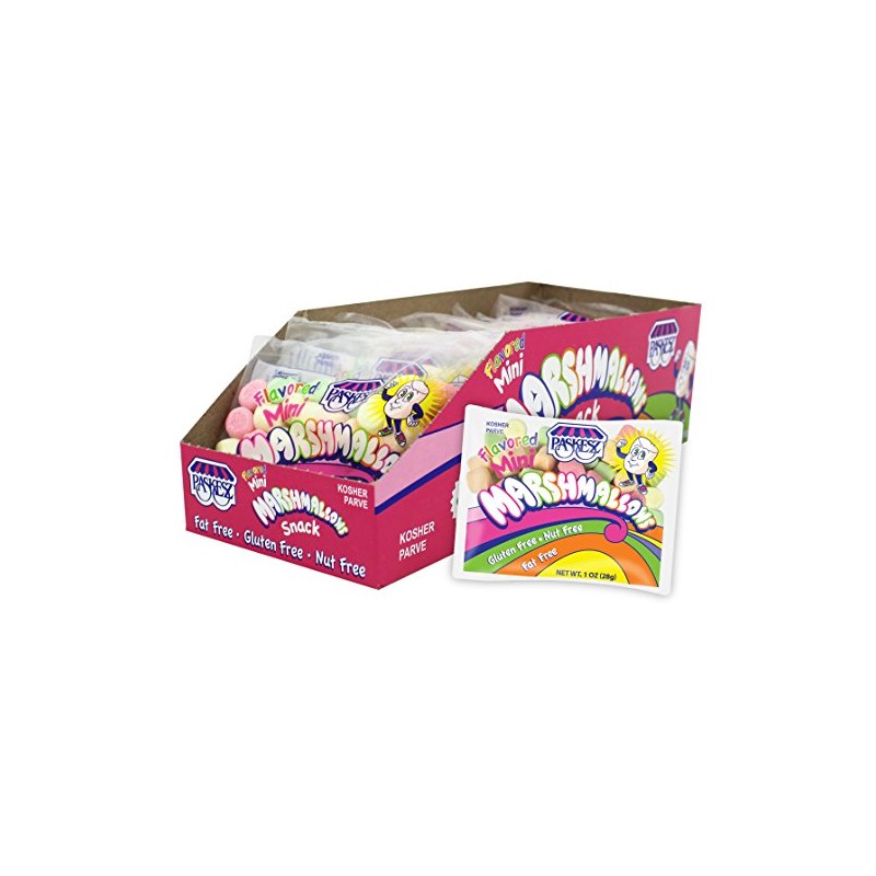 Paskesz Flavored Mini Marshmallows 1 Oz. Bag (Pack of 12)
