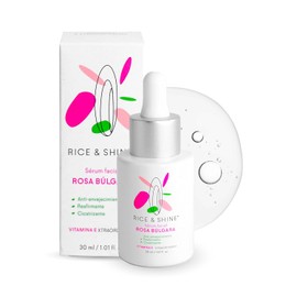 RICE  SHINE  Serum Facial Acido Hialuronico y Rosa Blgara  Skin Care Con 60 ms Vitamina E que el Aceite de Argn - 100 Natural  Hidratante Facial...   
