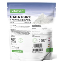 GABA 300 Pure Pure 300g powder – no additives 100% Gamma Amino Butte, 100 Servings, Premium Quality VIT4EVER