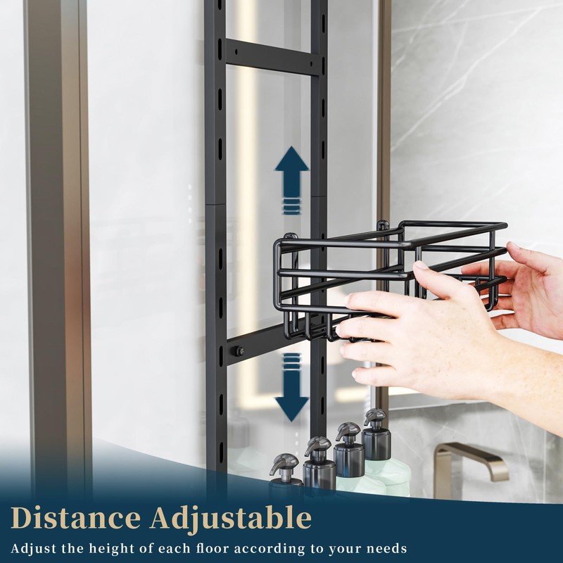 Consumest Over The Door Shower Caddy - 5 Tier Adjustable