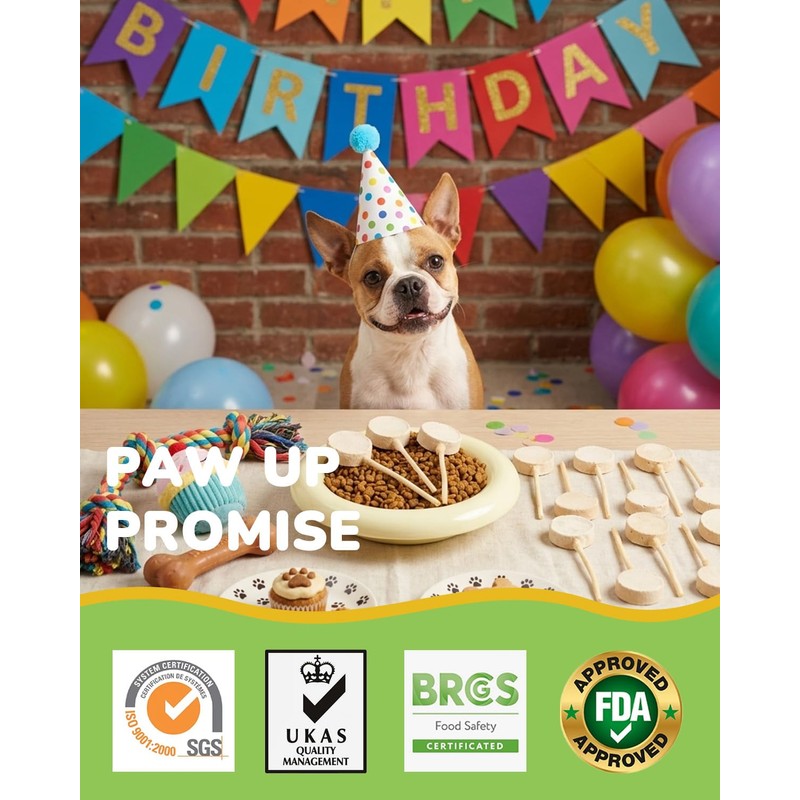 PAWUP Freeze Dried Chicken Dog Treats with Edible Rawhide Stick,