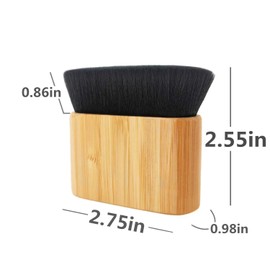 Professional Makeup Kabuki Foundation Brush for Face and Body Makeup, Bamboo Handle Large Powder Brushes, Full Coverage Base Brush for Liquid, Highlighter, Bronzer, Cream or Flawless Cosmetics