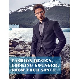 OKH Reading Glasses for Men, 3 Pack Metal Frame Blue Light Blocking Reading Glasses (Black, 1.5)