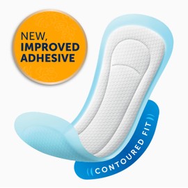 FitRight Fresh Start Liners for Women, Now with Stronger Adhesive, Incontinence, Bladder Leak, and Postpartum Pads with The Odor-Control Power of ARM & Hammer, Light Absorbency (30 Count, Pack of 4)