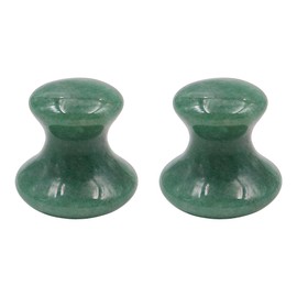 Tiardey 2Pcs Aventurine Gua Sha Mushroom Shape Massage Tool, Natural Aventurine Quartz Massage Tool for Face and Eyes, for Wrinkles Removal and Spa Relaxing