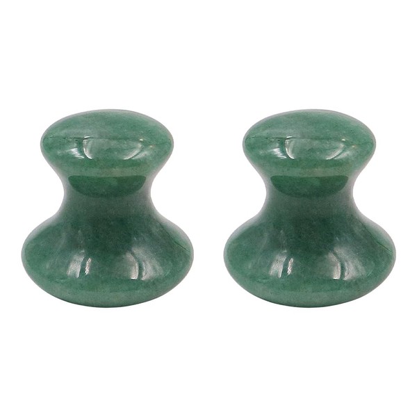 Tiardey 2Pcs Aventurine Gua Sha Mushroom Shape Massage Tool, Natural