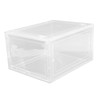 Shoe Storage Box Clear Acrylic with Magnet Front Door Stackable