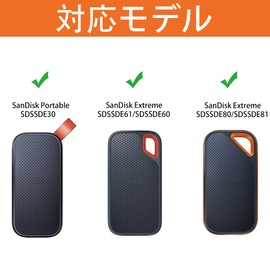 Aenllosi Dedicated Storage Case, Compatible with SanDisk SSD, External 250GB, 500GB, 1TB, 2TB, 4TB, SDSSDE61, SDSSDE80, SDSSDE81, Portable SSD V2/Extreme Pro (Case Only