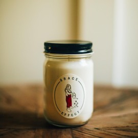 The Grace Effect | fresh grapefruit | 100% all natural soy | phthalate + lead free | hand poured luxury soy wax | pure Michigan | highly scented | spring candle (10oz)