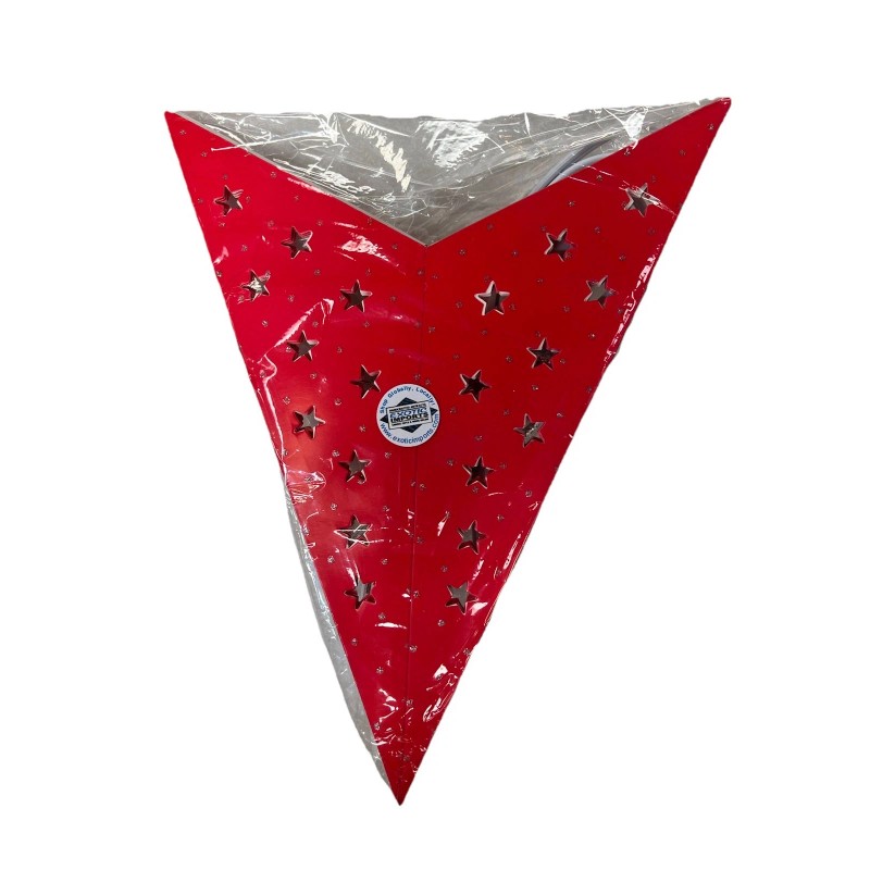 Exotic Essentials Red & Silver Hanging Star Lamp Includes Electric