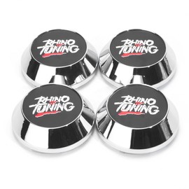 RTRHINOTUNING 4 PCS 65mm/2.56 Inch Wheel Center Caps, OD: 2.56"(65 mm) ID: 2.36"(60 mm) (Chrome Silver)