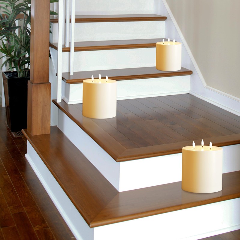 AFINETH Large Outdoor Candles with Remote Waterproof 6"x6" Flickering Flameless