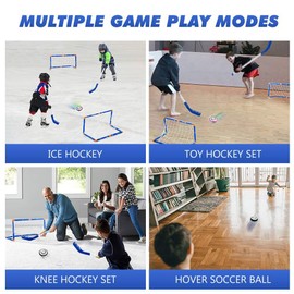 NIWWIN Hover Soccer Ball Toy, Indoor floating football, Inflatable Football And Goal,Air Power Electric Football Games.For Children 3 4 5 6 7 8-12 Years.