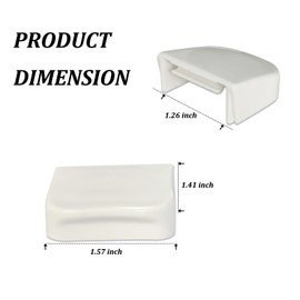 VALLVATER 6 Packs Toilet Seat Hinge Cover Caps Compatible with Kohler 4636/4713 Toilet Seat Replacement Parts, White
