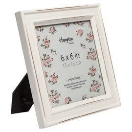Hampton Frames PALOMA 6x6 (15x15cm) White Square Picture Photo Frame Glass PAL301966W
