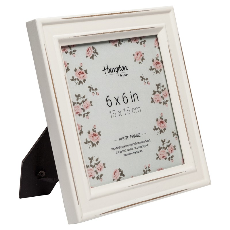 Hampton Frames PALOMA 6x6 (15x15cm) White Square Picture Photo Frame